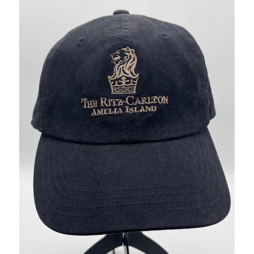 Ritz Carlton Amelia Island Ball Cap Hat Black Imperial Strapback Hotel Resort